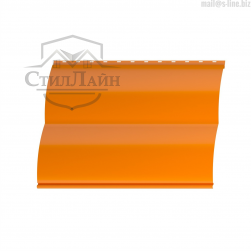 Металлический сайдинг Блок-Хаус Pe 0.45 RAL 2011 Насыщенный оранжевый